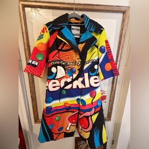 Moschino Couture Freckles Skittles Runway Rare Multicolor Graphic Jacket